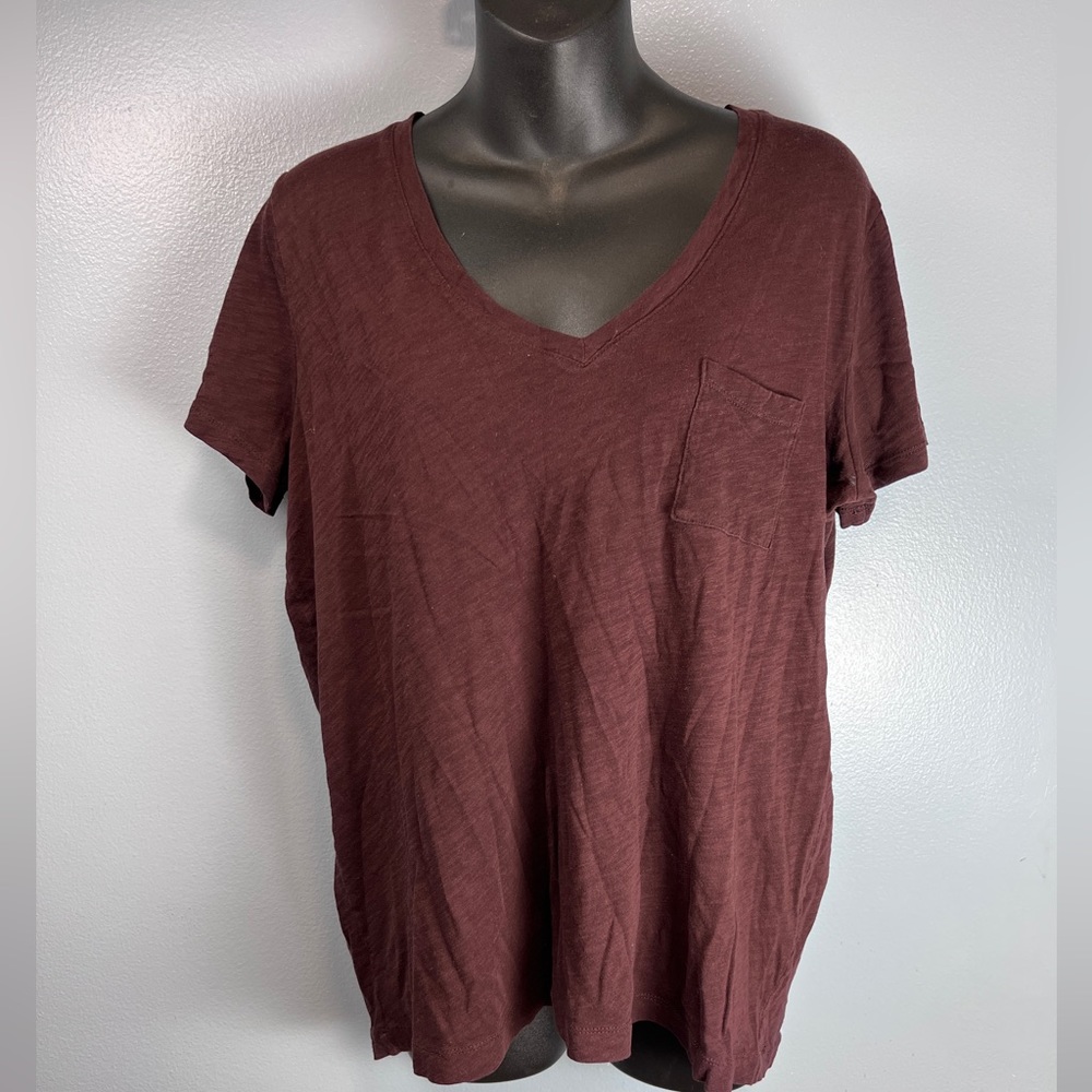 Madewell T-shirt Maroon Size L